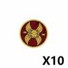 Middle Ages Empire Flag Pole Building Blocks Military Castle Lion Teutonic Knight Soldier Figures Roman Warrior Sheild Brick Toy