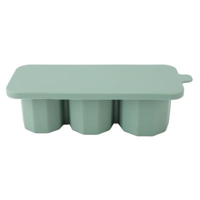 Ice Cube Tray For Tumbler Easy To Release Silicone Hollow Cylinder Ice Mold with Lid for Freezer