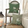 Chinese Style Simple Bird Flowers Cushion Cover Silky Elegant Comfort Sofa Bed Invisible Zipper Beach Pillowcase