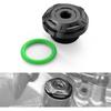 NICECNC Tampa de Preenchimento de Óleo Preta Tampa de Alumínio CNC Compatível com Suzuki DR650SE/S 1996-2024