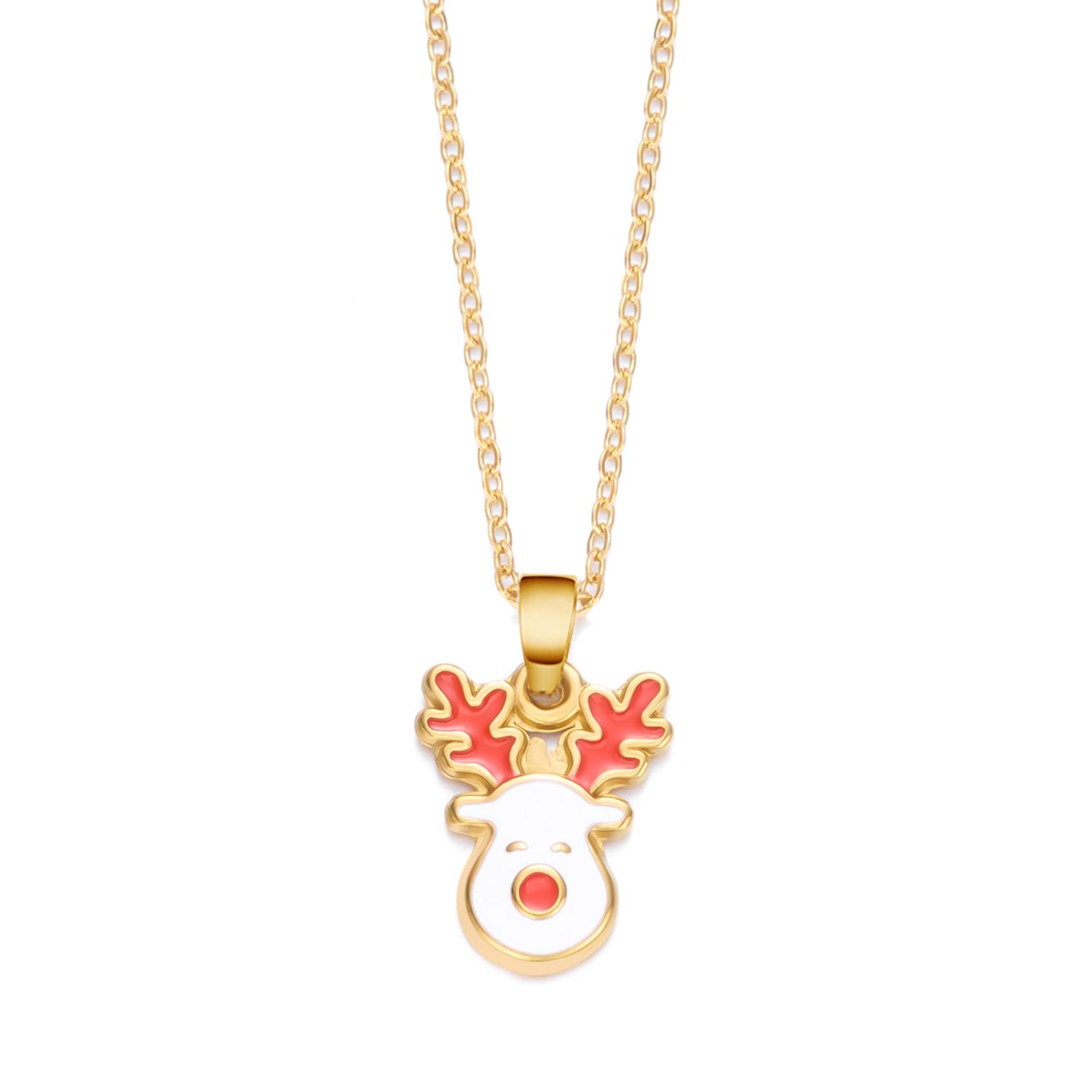 

Stainless Steel Colorful Oil Drop Pendant Necklaces Enamel Christmas Tree Bell Santa Snowflake Necklace for Women Jewelry Gift