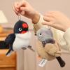 14Cm Cute Colorful Bird Plushie With Metal Chain Stuffed Titmouse Parrot Small Cartoon Animal Pendant Fashion For Bag Gift