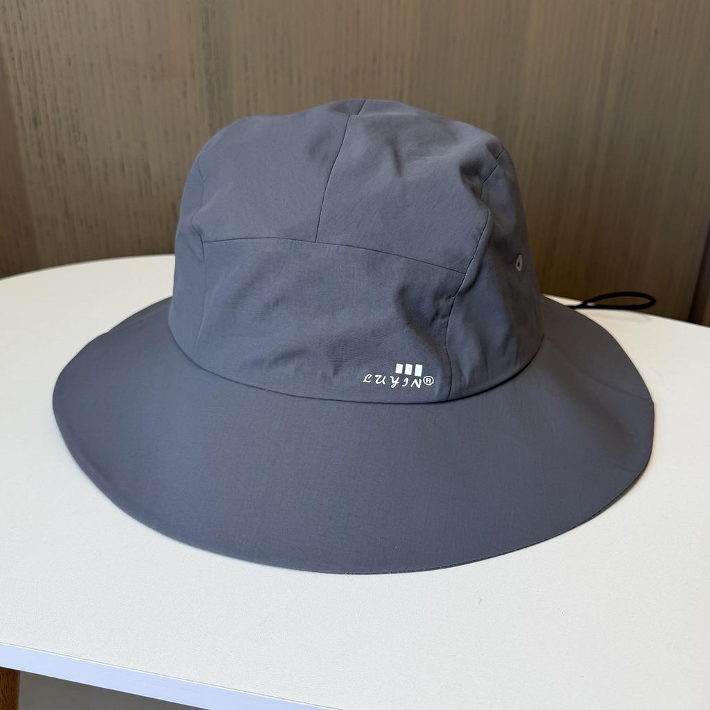 New Big Head Circumference Bucket Hat Men's and Women's Summer Thin Sunshade Sunscreen Basin Hat Outdoor Drawstring Quick Drying Mountaineering Hat