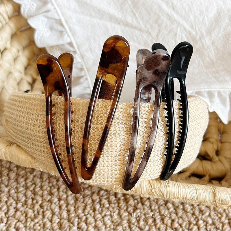 2pcs/set Elegant Leopard Print Duckbill Hairpin For Women Girls Hair Bangs Holder Hair Clip Barrette Hair Accessories