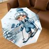 1PC Winter snowflakeAutomatic Open/Close Umbrella with Windproof, 8-Rib Sturdy Canopy, Durable Ribs, Fashionable Design, Outdoor Accessory, Fun Prin,
