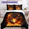 3pcs Custom Name Leopard Bedding Set Duvet Cover Closure Includes 1 Duvet Cover & 2 Pillowcases, Soft and Comfortable for All Seasons.