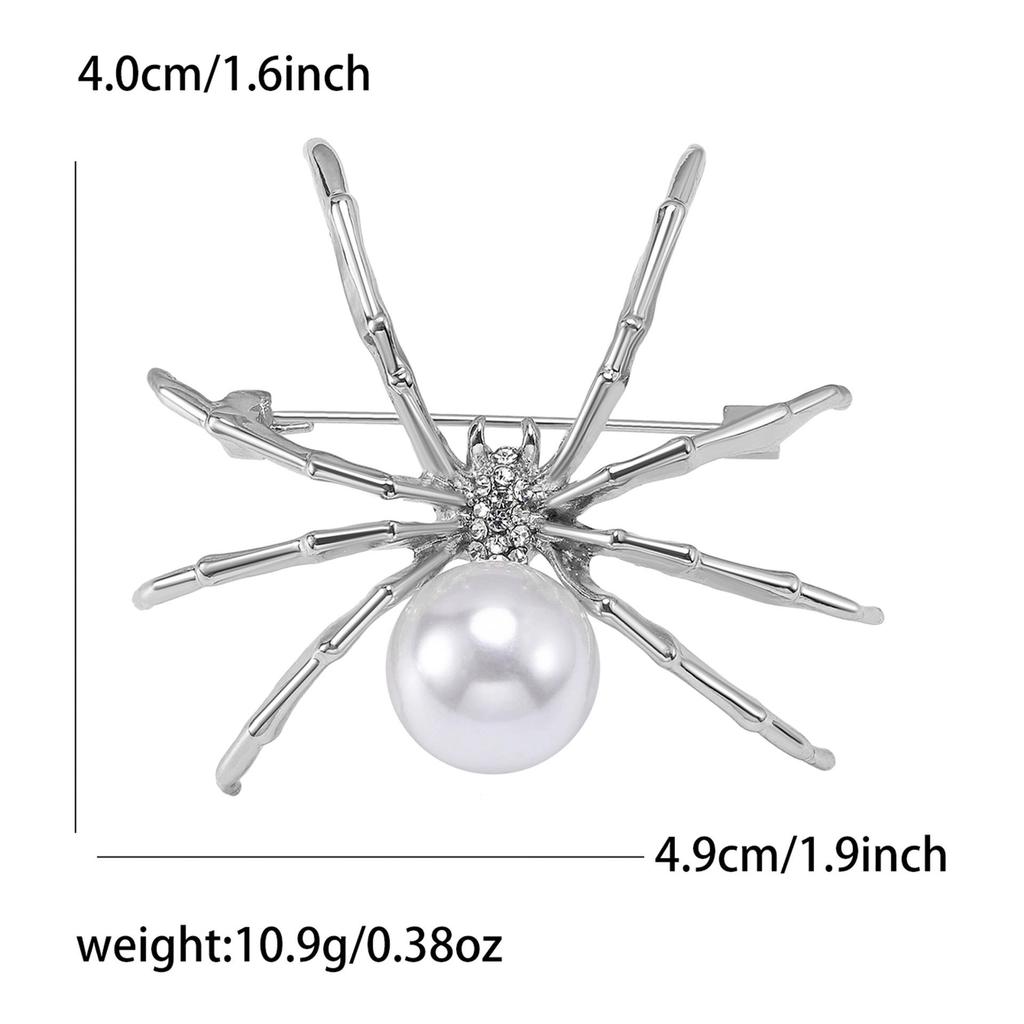 European & American Style Rhinestone Spider Brooch - Vintage High-End Unisex Clothing Accessory