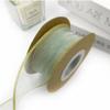10yards Organza Ribbon Golden Wave Wired Ribbon Gift Bouquet Packaging,Handicrafts,Christmas Birthday Wedding Party Decoration