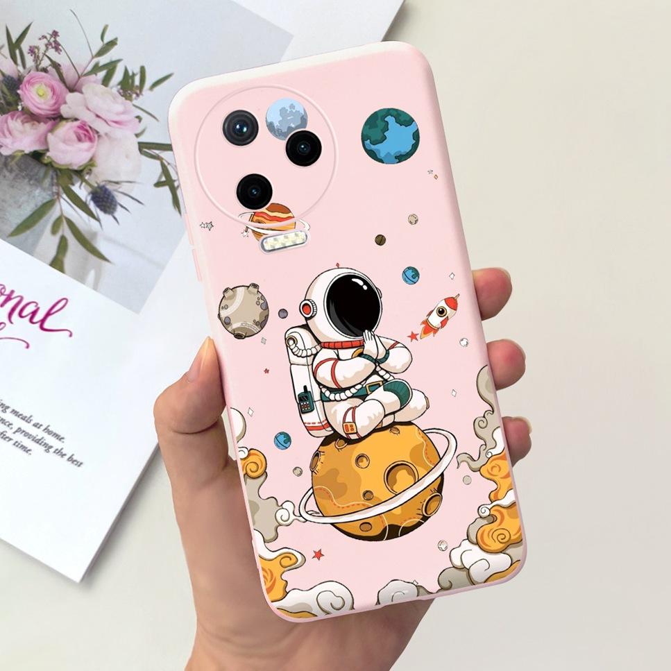 For Infinix Note 12 Pro 4G 6.7" Case Cartoon Astronaut Love Soft Silicone Black Pink Cover For Infinix Note 12 2023 Phone Case