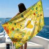 1pc Yellow Sweetheart Beach Towel Quick-drying Suitable for Home Swimming Beach Pool Gym Summer Gift for Friends And Families