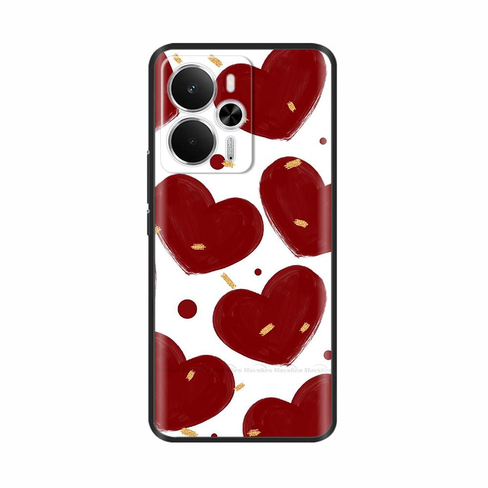 För Realme 14 5G Fodral Mjuk Matt Silikon Baksideskydd För Realme 14T Fundas Realme14 Tecknade Blommor Fodral för Realme 14T