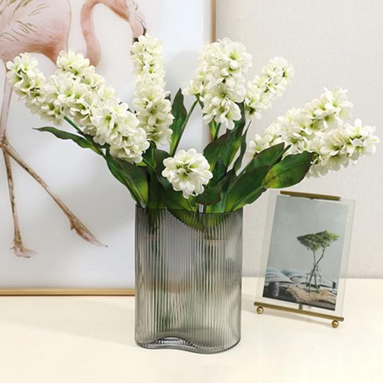 Flores de Jacinto Artificiais 19" Galho de Jacinto Falso Toque Real para Vaso Decoração de Casamento Casa Jardim Escritório