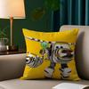 Childhood Funny Anime S-Super Wings Pillow Case Anti-Dustmite Pillowcase Invisible Zipper Silky Short Plush Sofa Cushion Cover