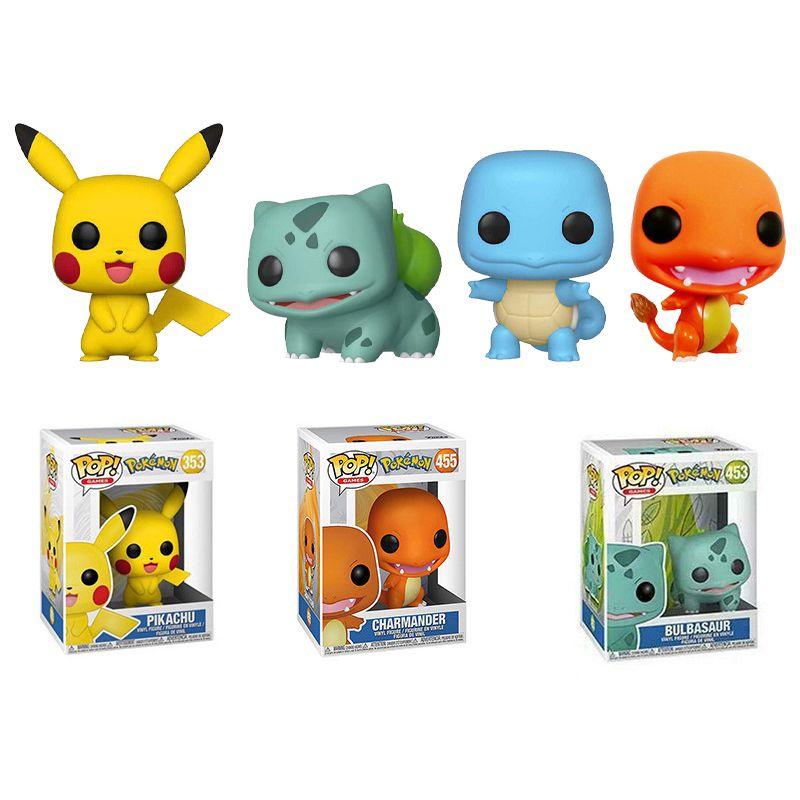Funko Pop Pokemon Figurka Akcji Pikachu Bulbasaur Charmander Squirtle Kolekcjonerskie Zabawki dla Dzieci