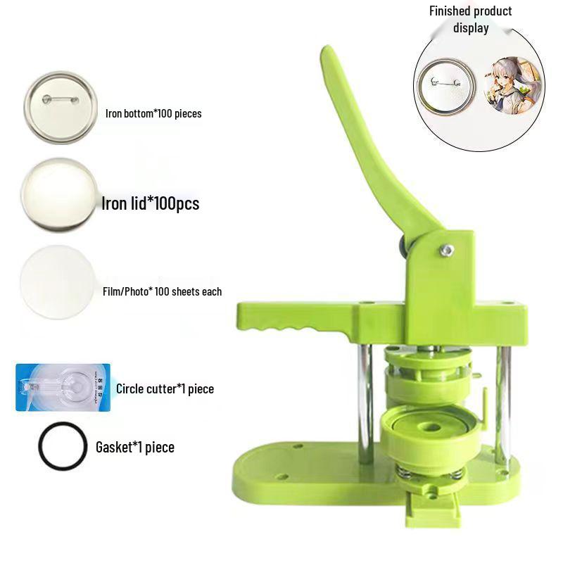 Push-Pull Badge Machine with Interchangeable Molds - Guzi Tinplate Badge Maker