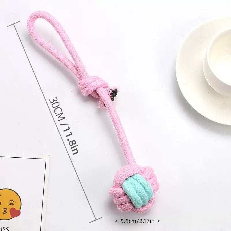 Rope Ball for Large and Small Dogs Resistant Soft Cotton Pet Toy, Bite Resistant, Chew, Interactive Dog Toys, Dog Accessories