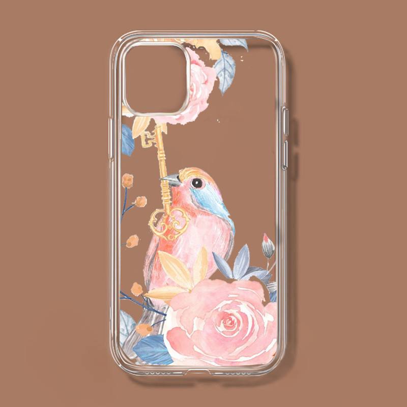 Flower Bud pattern Phone Case Transparent soft For iphone 11 13 12 14 x xs xr pro max mini plus