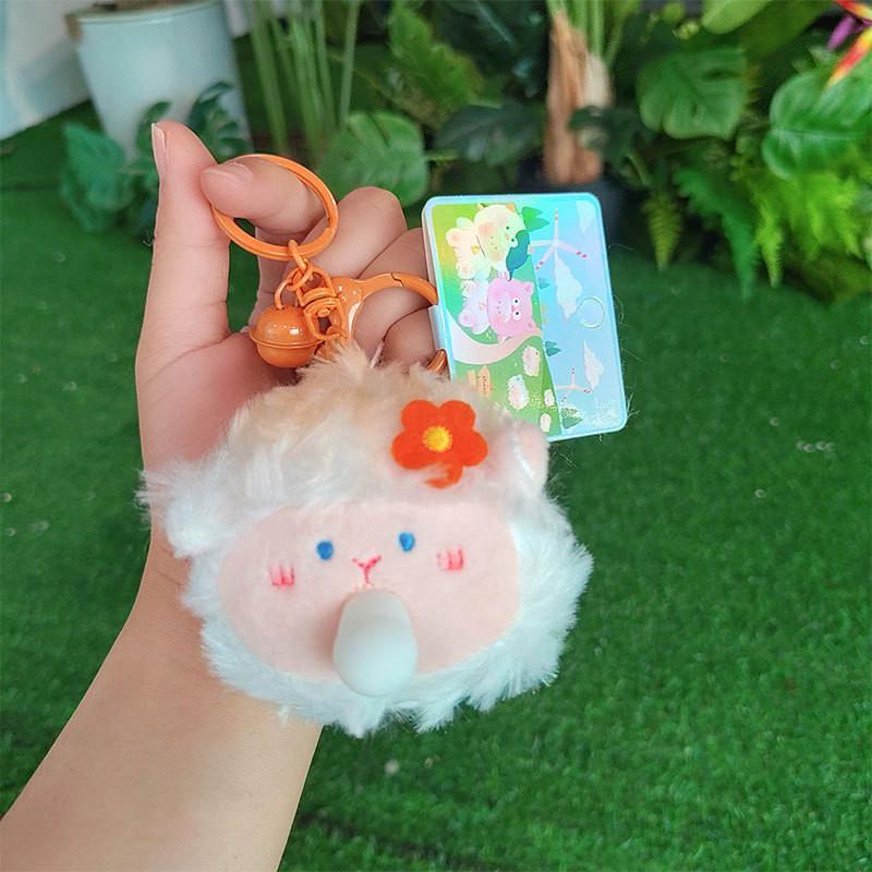 Adorable Plush Sheep Keychain Soft Cartoon Keyring Perfect For All Occasions