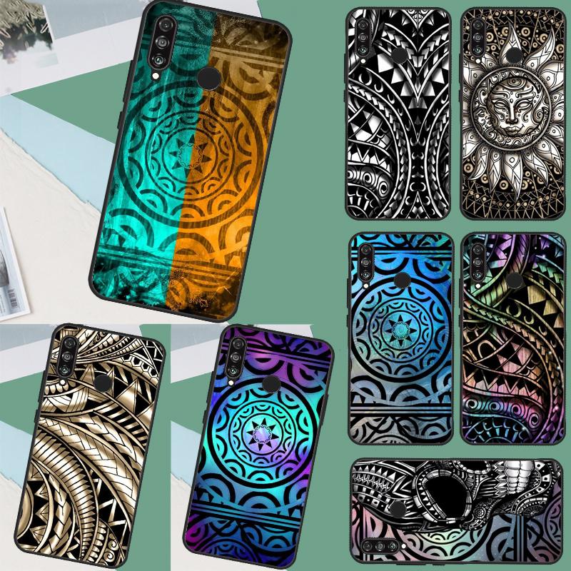 Maori Samoan Polynesian Tribal For Huawei Nova Y90 Y70 Y60 Y72 Y61 Y91 12s 12i 11i 7i 8i 9 10 SE P60 Pro P30 P40 Lite Case