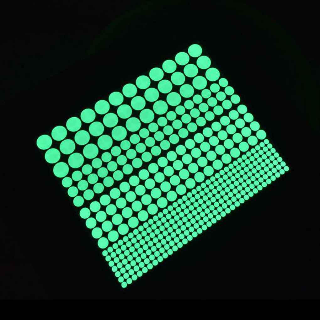 407 PCS Glow In The Dark Star Round Dot Luminous Wall Stickers Home Ceiling Decor