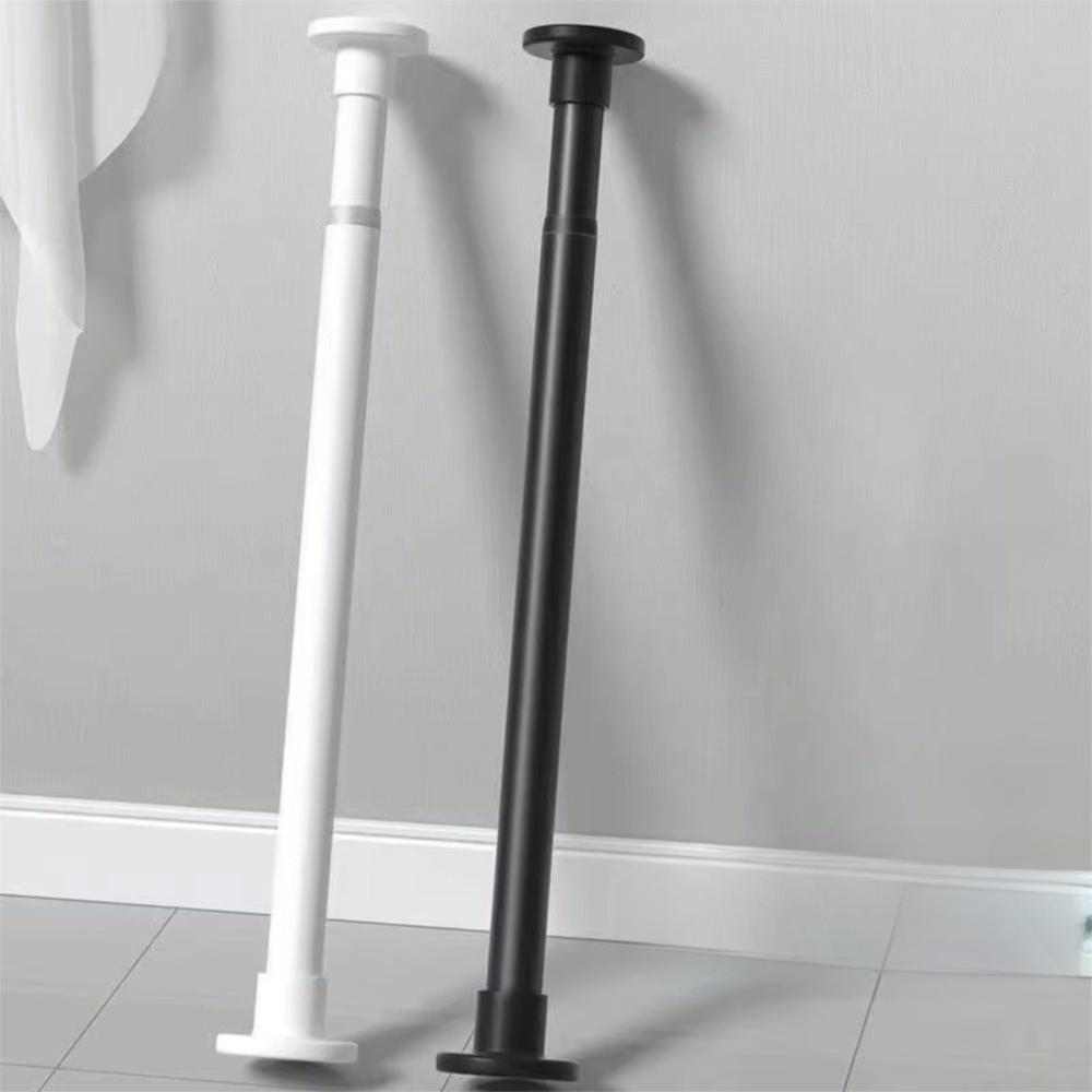 Metal Telescopic Door Curtain Rod Adjustable Length No Drilling Shower Curtain Pole Multi-functional Spring Curtain Rod