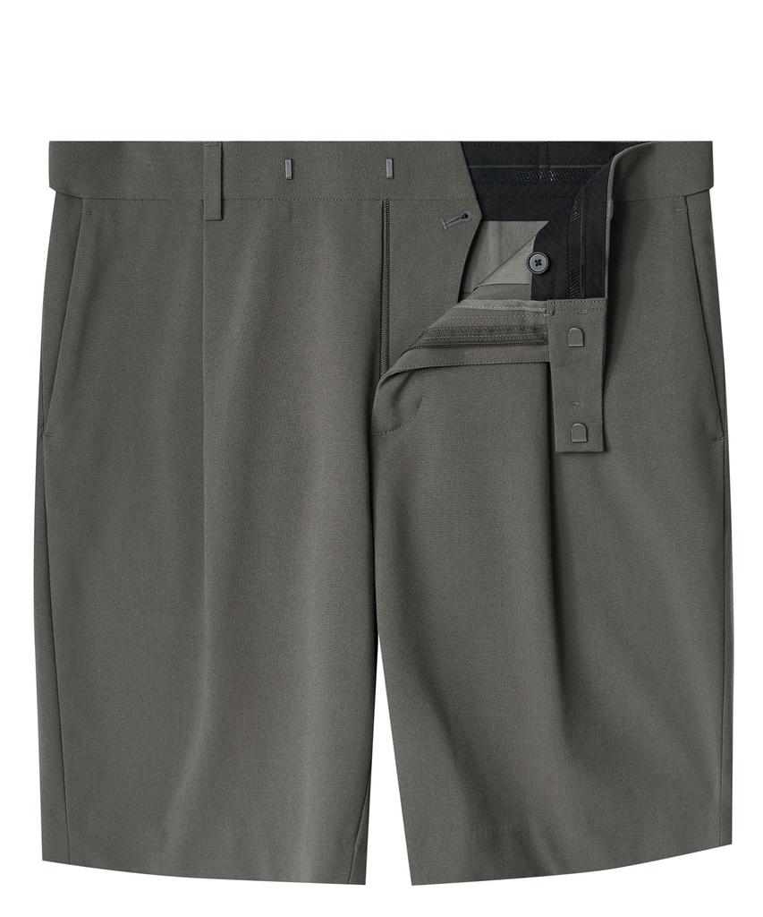 Musinsa Standard Lightweight Hidden Banding Half Slacks [Light Khaki]