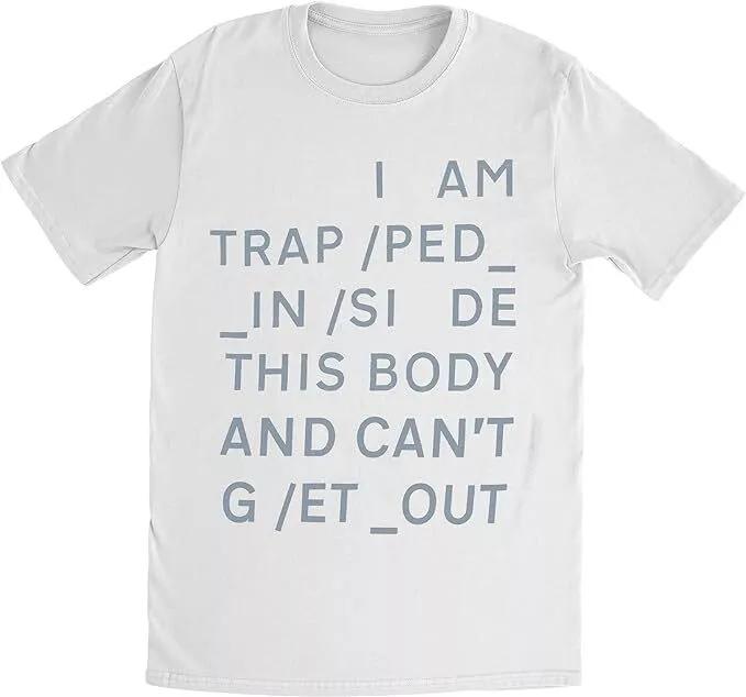 Officially licensed Radiohead Trapped (Back Print) Mens White T Shirt Radiohead M
