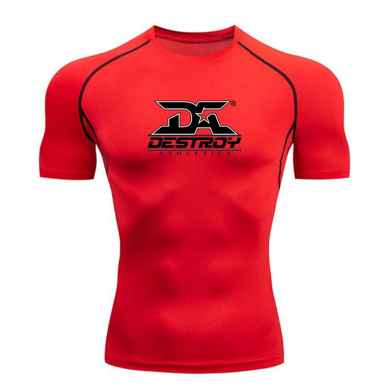Men's Quick Dry Compression Workout T-Shirt, Breathable Elas