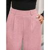 New Arrival: Casual, Comfortable and Versatile Plain-Coloured Straight-Leg Wide-Leg Drape Trousers for Women