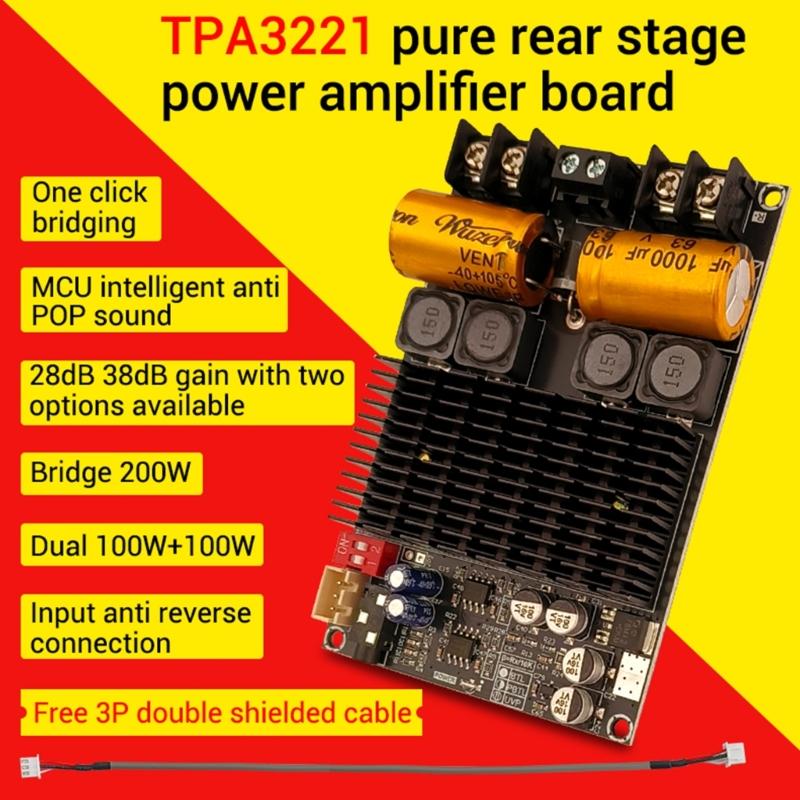 Power Amplifier Board 2001 TPA3221 100Wx2 Bridged Mono 200W Stereo Speaker Power Sound Amplifier Board Module