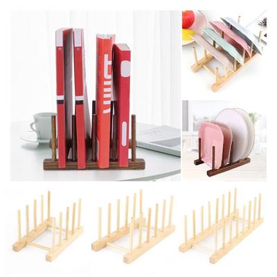 Bandeja de Mesa Copos Copos de Secagem de Cozinha Suporte de Madeira Rack Exibição de Livros