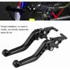 Brake Levers Motorcycle, 1 Pair Motorcycle Clutch Brake Handle Levers Universal Brake Lever Handle Double Disc for GY6 Xmaximum 400(Black)