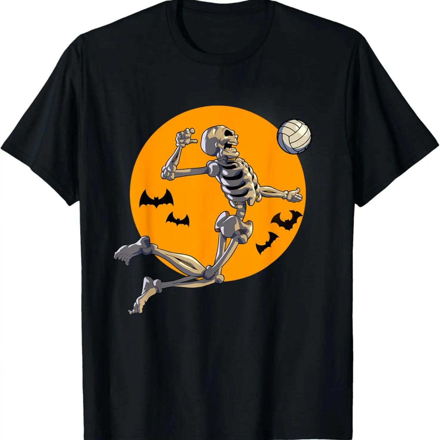 

Volleyball Skeleton Women Men Volleyball Player Halloween T-Shirt XXXXXL чорний
