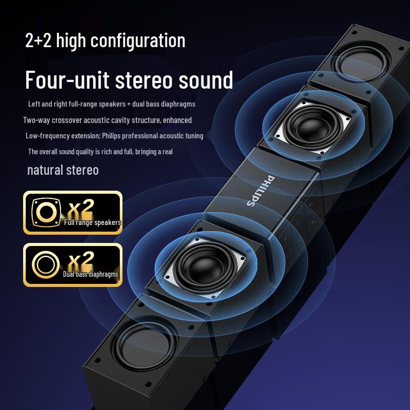 Philips SPA5600 Gaming Desktop Bluetooth Speaker with Mic CN plug (adapter included)