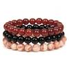 Geometric Agate Beaded Bracelet Set With Turquoise And Amethyst For Men And Women