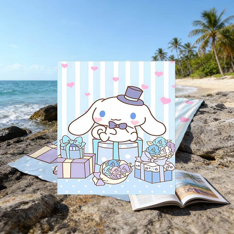 1pc Sanrio6 Beach Towel, Beach and Seaside Swimming Pool Equipment, Fashion Pattern, Rectangular, Travel Essentials