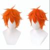 Anime Cosplay Wig, Hinata Shoyo Spiky Orange Short Hair High-Temperature Fiber Synthetic Hairpiece