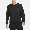Jordan Logo Embroidered Print Pattern Fleece-Lined Crew Neck Sweatshirt Men Tops Black DN7957-010