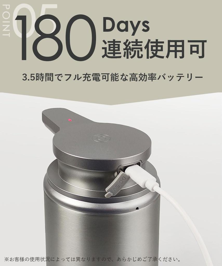 Automatic Stainless Steel Rechargeable Soap Dispenser - Rust-Resistant, for Hand Soap, Dish Soap, Kitchen Soap, Refillable Bottles, Suitable for Bathr