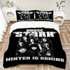 3pcs House Stark Quilt Cover Set - Soft and Cozy Bedroom, Guest Room and Dorm Decorative Bedding 3-Piece Set 1 Quilt Cover + 2 Pillow Shams.W049