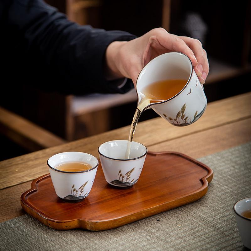 Guanyao Kung Fu Tea Set Gift Box Set Ceramic Teapot Cover Bowl Teacup Opening Gift Gift Guochaofeng Tea Set