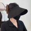 Outdoor Large Brim Sun Protection Hat Summer UV Protection Non-marking Breathable Empty Top Hat Foldable Cycling Sun Hat