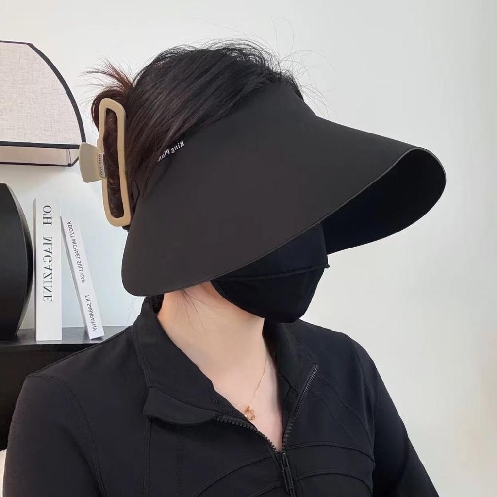 Outdoor Large Brim Sun Protection Hat Summer UV Protection Non-marking Breathable Empty Top Hat Foldable Cycling Sun Hat