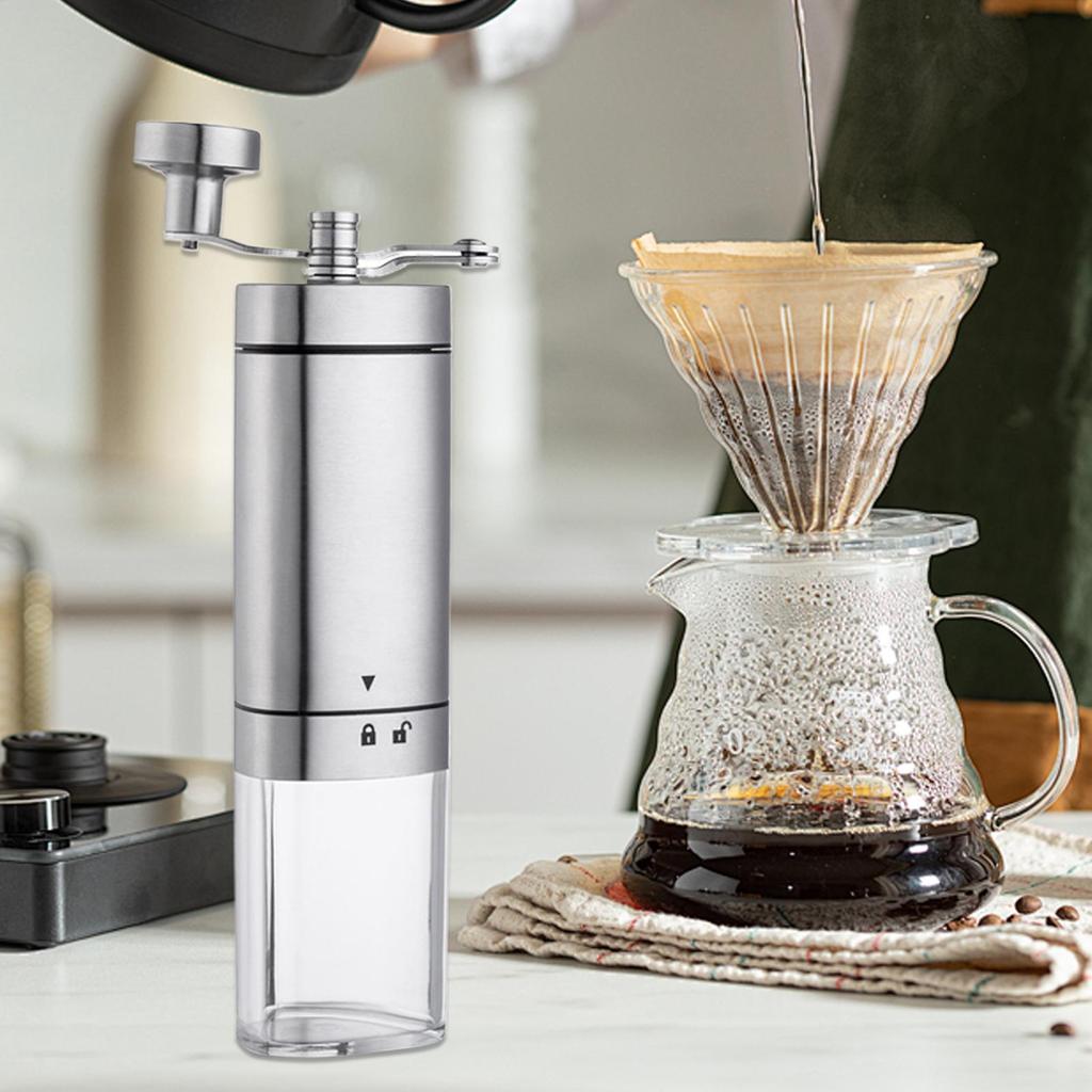 Coffee Bean Grinder Portable Hand Crank Coffee Grinding Machine Lightweight Mill Tool for Kitchen Backyard Party BBQ Camping