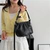 Vintage Ruched Leather Handbag for Women, Soft Multi-pocket Shoulder Crossbody Bag, Casual Large Capacity Hobo Purse for Daily Work Travel