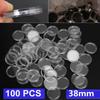 Round Coin Capsules Plastic Holder Container Case Transparent Protection