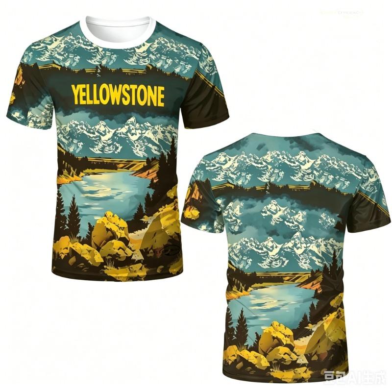 Fashion High Quality T Shirt 3D Printed Hiking Style Breathable Quick Dry S