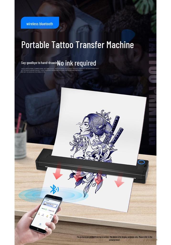 Wireless Portable Inkless A4 Printer for Home, Student, and Office