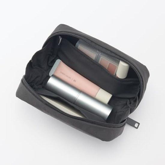 Muji Wrinkle Nylon Large Opening Pouch M