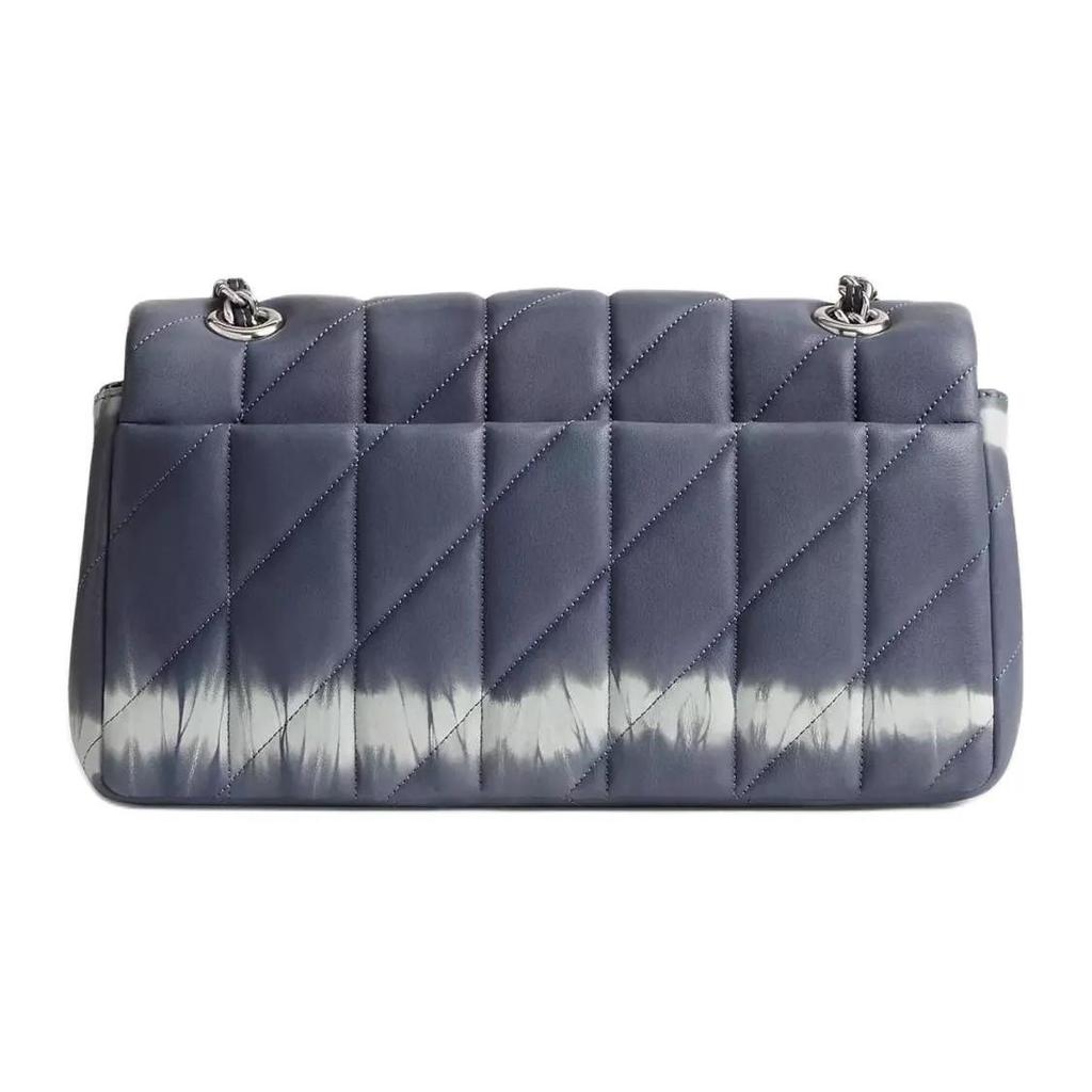 COACH Tabby Nappa Leather Shoulder Bag , Crossbody Bag Medium Women's Silver Midnight Marine Blue Multicolor (Unisex) Crossbody Bags